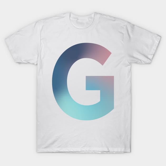 Gradient Letter G Initial Alphabet T-Shirt by murialbezanson